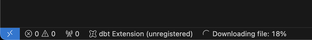 Verify installation in the status bar. Verify installation in the status bar.